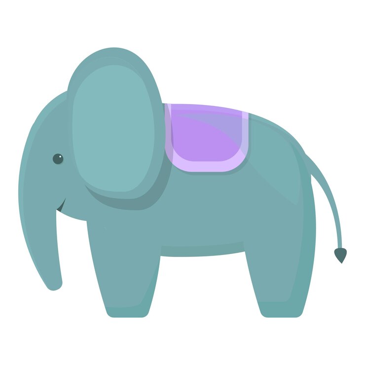 Vetor elefante, brinquedo, ícone, caricatura, vetorial, loja, brinquedo, plástico, elemento