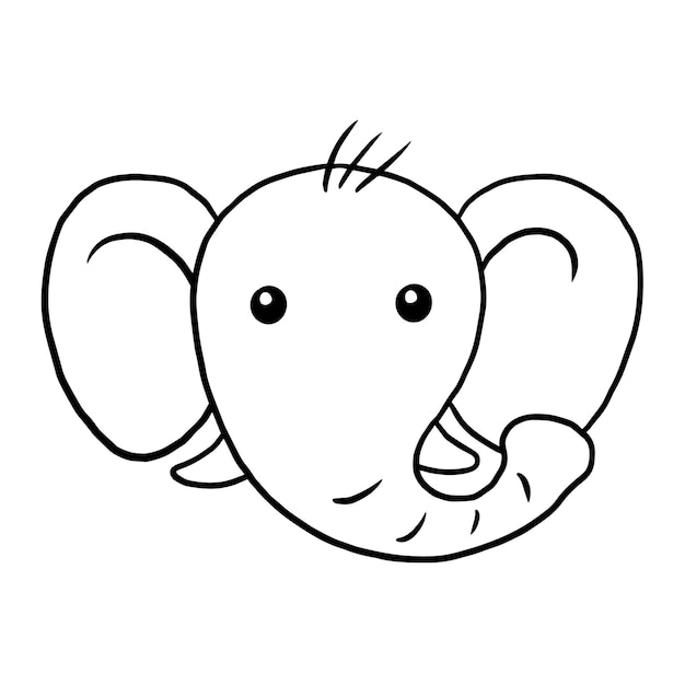 Desenho de elefante fofo kawaii l desenhando e colorindo l desenho de  animais. 