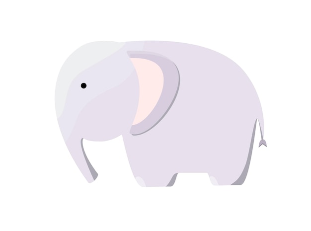 Elefante fofo em um fundo branco