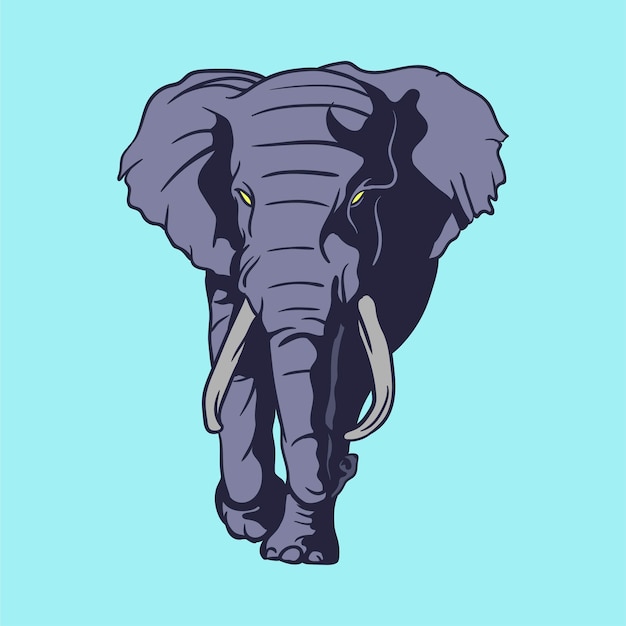 Vetor elefante mão ilustrações desenhadas