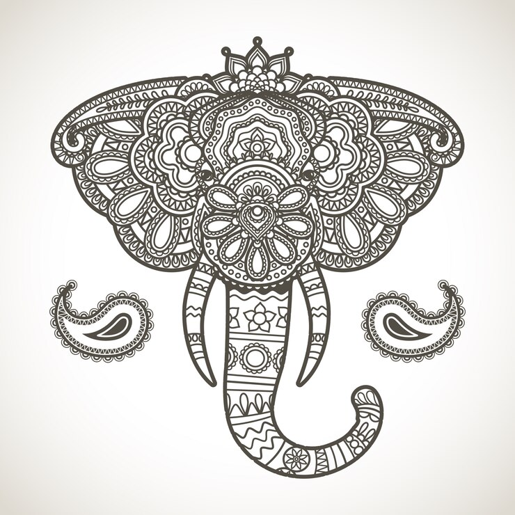 Vetor elefante vintage