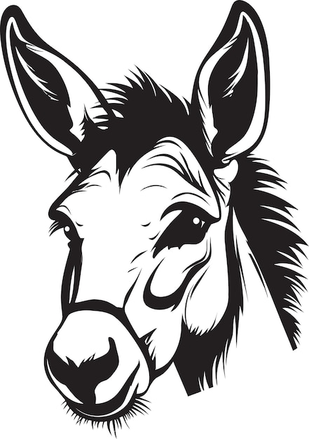 Vetor elegança duradoura iconic donkey vector equine emblem donkey logo design