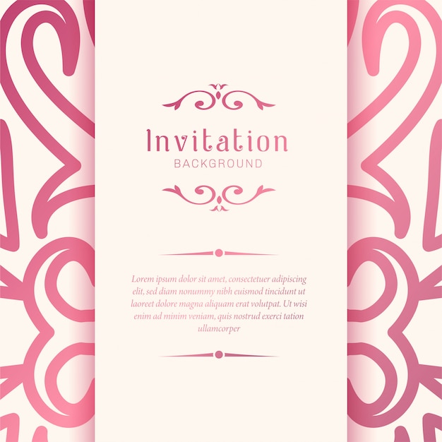 Vetor elegant ornamental wedding invitation padrão de fundo