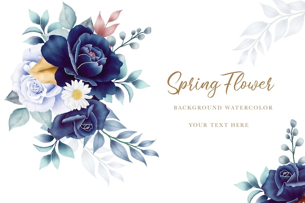 Elegante Aquarela de Primavera Floral