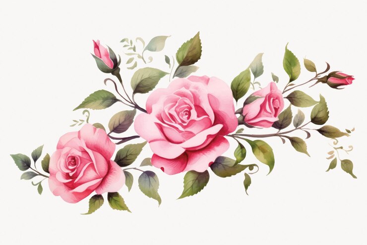 Vetor elegante arranjo floral de rosas rosas