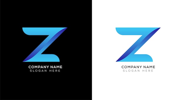 Elegante de design de logotipo abstrato letra z