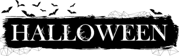 Elegante e elegante vetor de halloween com letras requintadas com textura grunge