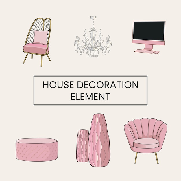 Elegante elemento de decoração romântica da casa