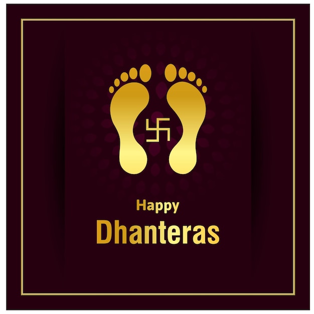 Elegante feliz dhanteras lindo design vetorial de festival