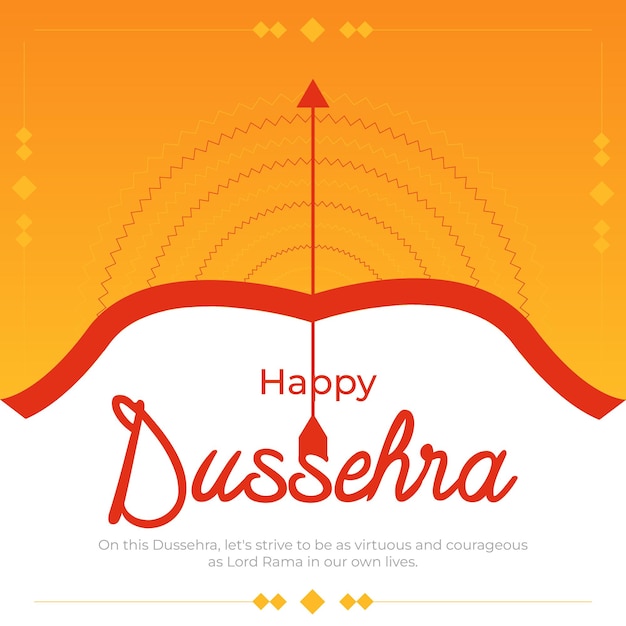 Elegante feliz Dussehra Hindu festival cartão de saudação