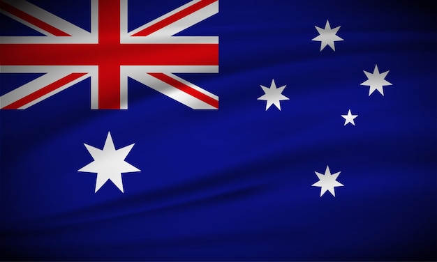 Elegante fundo de bandeira da Austrália realista design do Dia da Independência da Austrália