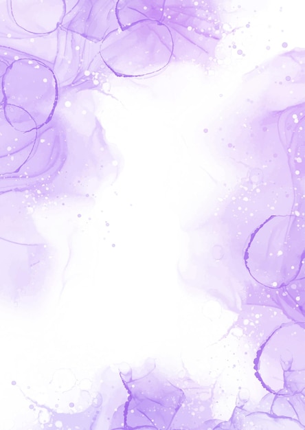 Elegante fundo de tinta alcoólica pintado à mão em roxo pastel