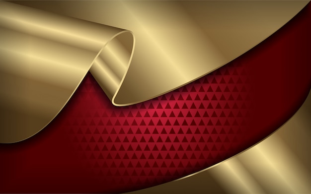 Vetor elegante fundo vermelho e dourado moderno