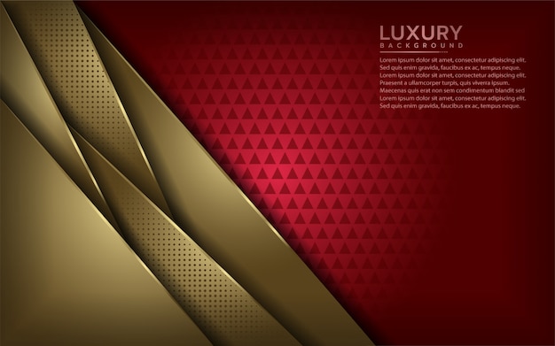 Elegante fundo vermelho e dourado moderno