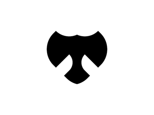 Elegante letra t com design de logotipo com aparência de águia