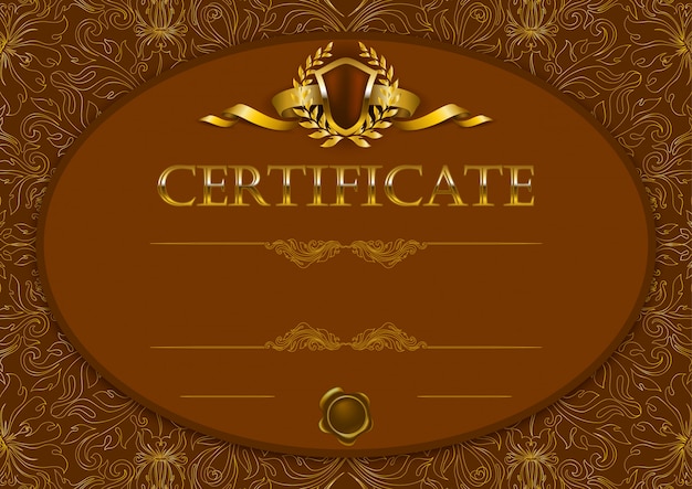 Elegante modelo de certificado