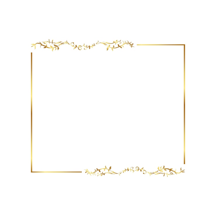 Vetor elegante moldura floral de ouro