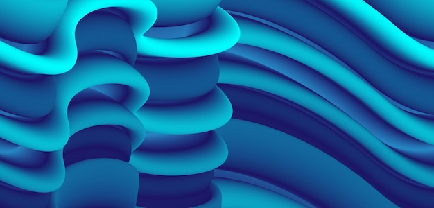 Elegante movimento ondulado fundo abstrato gradiente fluido misto azul de alta qualidade