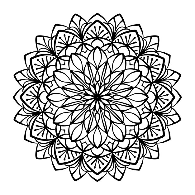Elegante padrão de mandala abstrata em ilustração vetorial de círculo