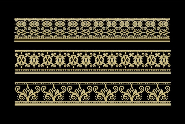 Elegante retângulo sem costura dourada beleza decorativa real fronteira moldura ornamento elemento design ilustração vetorial