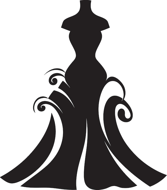 Elegante simplicidade vestuário de logotipo preto fashionistas declaração vector vestuário feminino