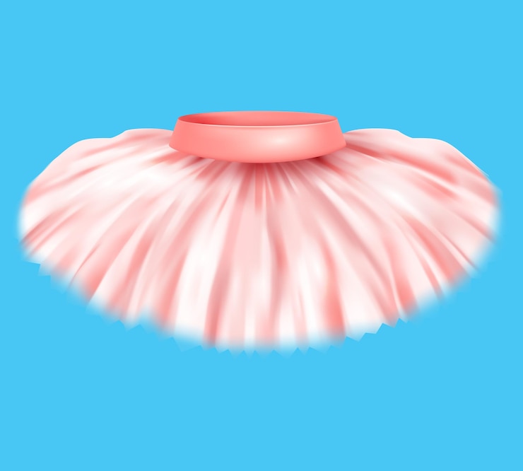 Vetor elegante traje de balé em tons suaves de pêssego
