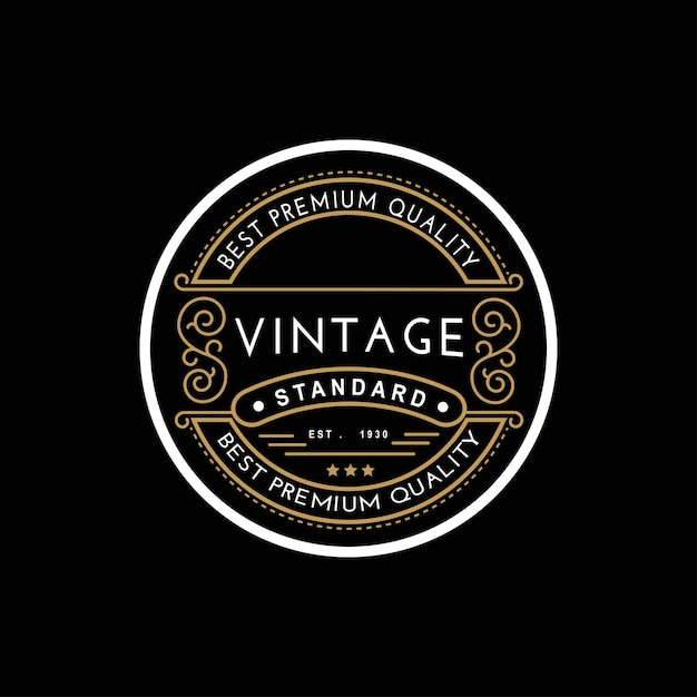 Elegante Vintage Retro Badge Etiqueta Emblem Logo inspiração de design