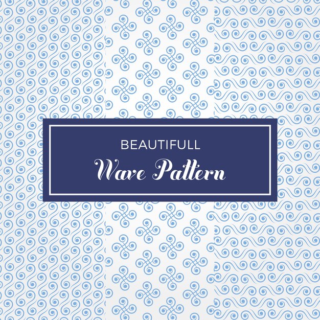 Elegante wave pattern vector set