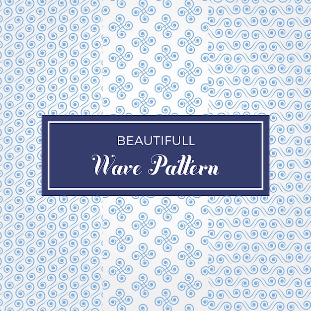 Elegante Wave Pattern Vector Set