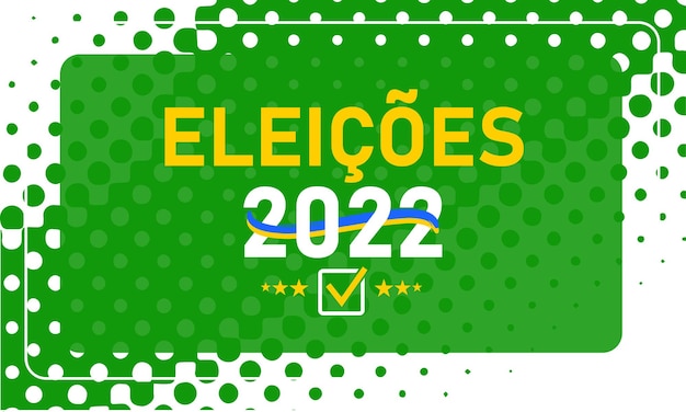 Vetor eleições do brasil 2022. vetor em português brasileiro. conceito - política brasileira em 2022, pesquisas.