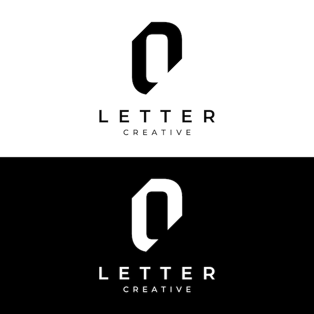 Elemento abstrato de modelo de design de logotipo letra inicial os símbolo do estilo geométrico de conceito minimalista e modernotipo de logotipo futuro