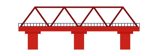 Elemento de arquitetura de ponte de ícone plano de construção de metal