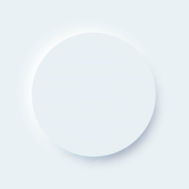 Elemento de círculo da IU de design neumoroso para aplicativo móvel e interface de site
