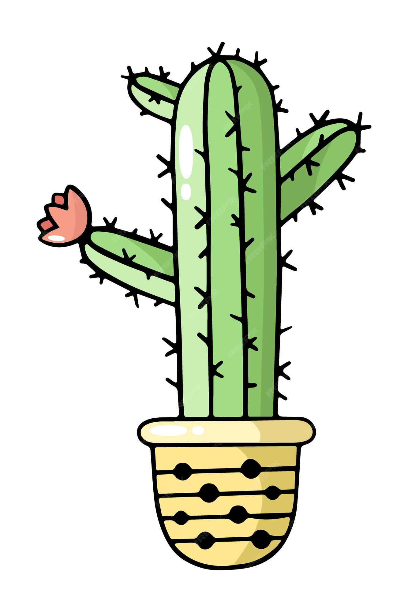 Estilo De Desenho Animado Do ícone Do Cactus Ilustração do Vetor -  Ilustração de objeto, nave: 181700609