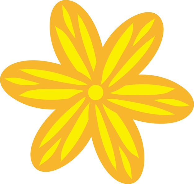 Elemento de design de flor amarela
