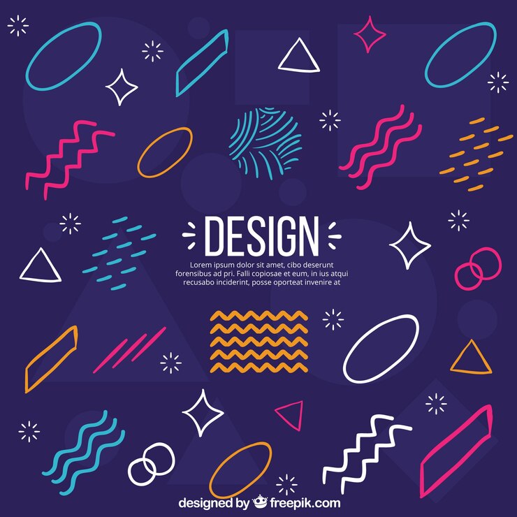 Vetor elemento de design de fundo em estilo memphis