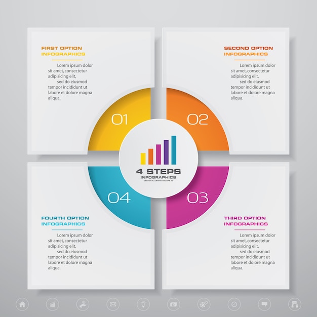 Elemento de design de gráfico de infografia