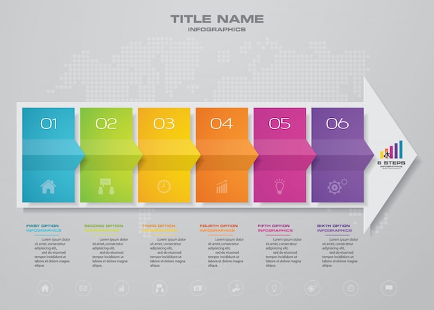 Elemento de design de gráfico de seta infográficos.