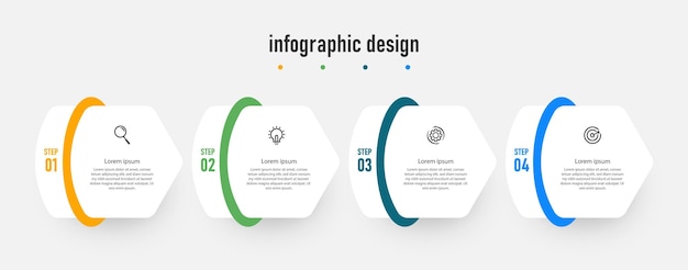 Elemento de design de infográfico de cronograma de modelo criativo