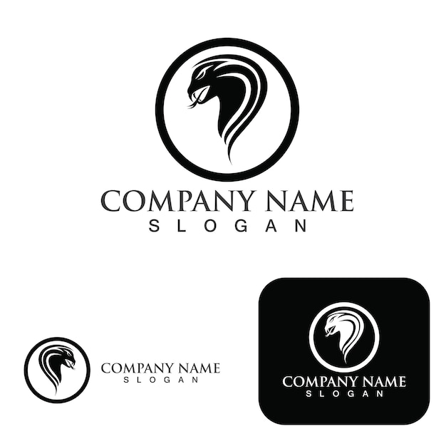 Elemento de design de logotipo de cobra víbora perigo ícone de cobra símbolo de víbora