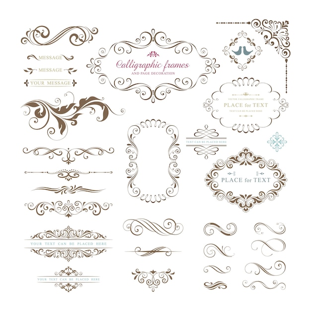Elemento de design de ornamentação vintage vetorial