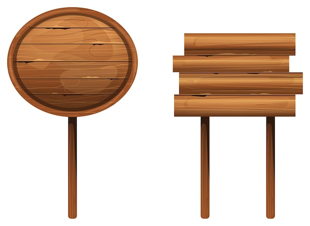 Elemento de design gráfico de coleção de conjunto isolado de textura de prancha de placa de placa de madeira