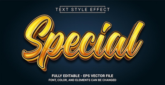Elemento de design gráfico de modelo de texto gráfico editável de efeito de estilo de texto especial