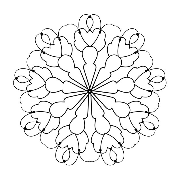 Elemento de design vetorial arabesco elegante e decorativo Doodle design gráfico de mandala