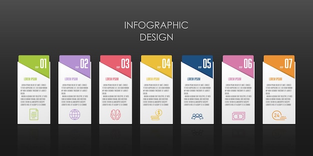 Elemento de gráfico infográfico de modelo de negócios de design vetorial