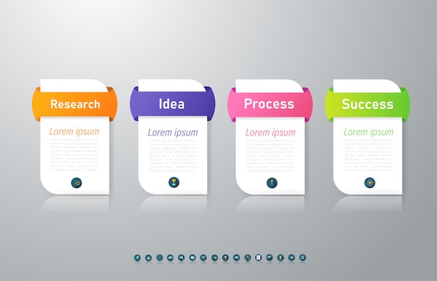 Elemento de gráfico infográfico de modelo de negócios de design.