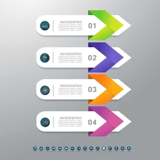 Elemento de gráfico infográfico modelo comercial de design.