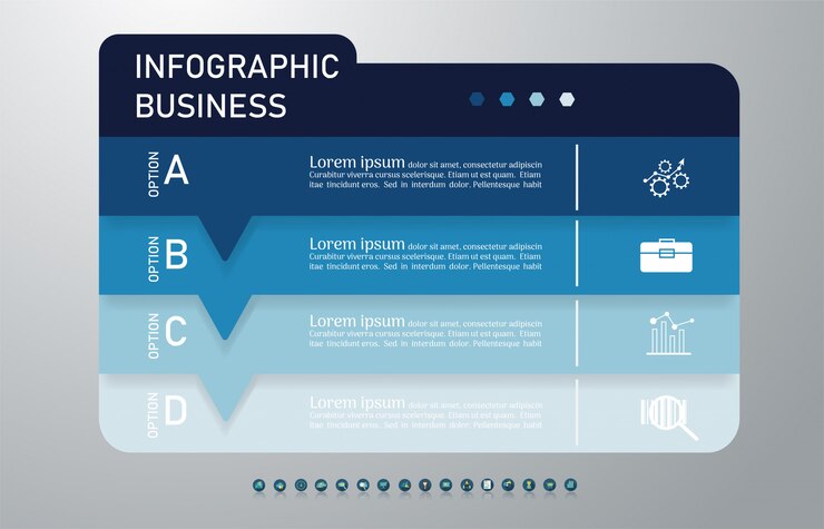Elemento de gráfico infográfico modelo comercial.