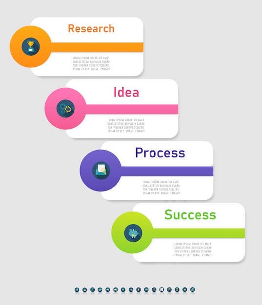 Elemento de gráfico infográfico modelo comercial.