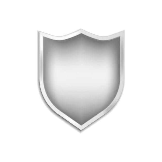 Elemento de ícone de arma de escudo de metal realista para brasão de armas EPS 10 contém transparência